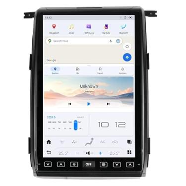 Imagem de NAKEVICH Rádio veicular Qualcomm Android 13 de 14,4 polegadas para Ford F150 F-150 2009 2010 2011 2012 estéreo substituto Tesla Style Multimedia Player Head Unit IPS Touch Screen Navegação GPS