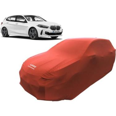 Imagem de Capa Automotiva Bmw 118i Tecido Helanca Cor Preta - Mz, Vermelha
