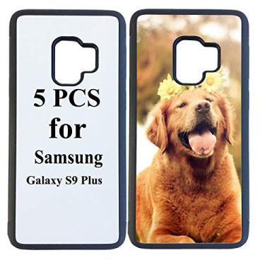 Imagem de JUSTRY 5 peças de capa de telefone em branco por sublimação para Samsung Galaxy S9 Plus capa protetora de borracha macia à prova de choque fina antiderrapante para sublimação DIY