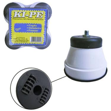 Imagem de Pe de plastico redondo para fogao / geladeira branco com 4 pecas - ICA