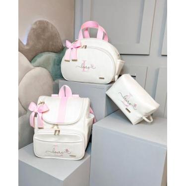 Imagem de Kit Bolsa Maternidade Tema Borboleta 3 Peças Personalizado - Eduardita