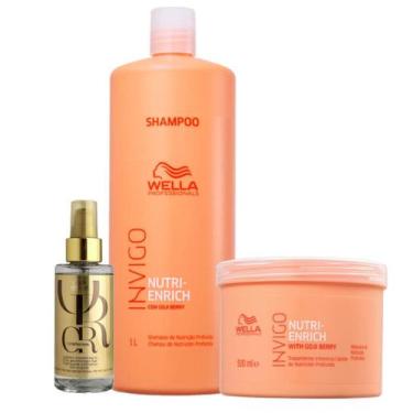 Imagem de Wella Kit Nutri Enrich Sh 1L + Masq 500g + Oil Reflections 100ml - Wel
