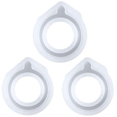 Imagem de Funshowcase – Anel de resina Boho moldado de silicone para artesanato de argila líquida, epóxi de resina, joia plana, Geometric Flat 18mm 17mm 16mm Us Ring Size 5 6 7