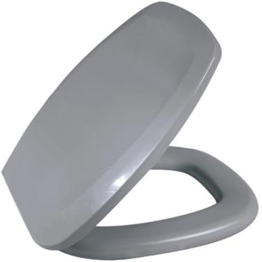 Imagem de Assento Sanitário Tampa Vaso Almofadado Retangular Quadrado(Cinza Claro)
