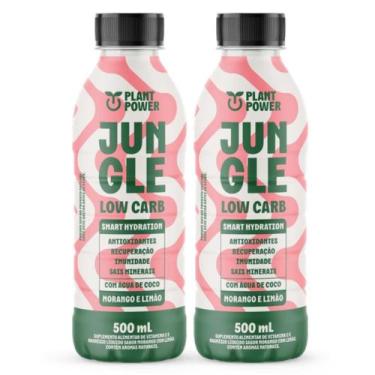 Imagem de 2x Isotônico Jungle Low Carb Plant Power Morango E Limão 500ml, Morang