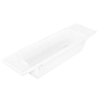 Imagem de RACK DE ARMAZENAMENTO DE BANHEIRA RETRÁTIL ORGANIZADOR DE BRINQUEDOS DE BANHO SUPRIMENTOS DE BANHEIRO PARA A MAIORIA DE BANHEIRAS