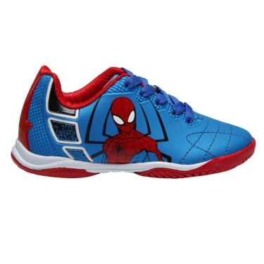 Imagem de Chuteira Futsal Infantil Dray 4229 Marvel Homem-Aranha Azul-Masculino