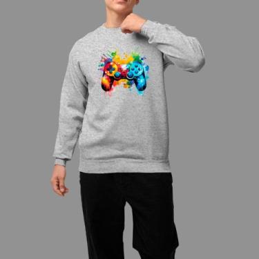 Imagem de Moletom Gola Careca Basico Masculino Streetwear Casual Confortável Inv