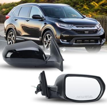 Imagem de MOFOAP Espelho lateral do passageiro direito compatível com Honda CRV 2017 2018 2019 2020 2021 2022 Honda CRV espelho retrovisor com espelhos de vidro dobráveis manuais substitui 76201TLCA21 (3 pinos)