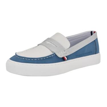 Imagem de Tommy Hilfiger Tênis feminino Walees, Jeans azul médio/branco 420, 36