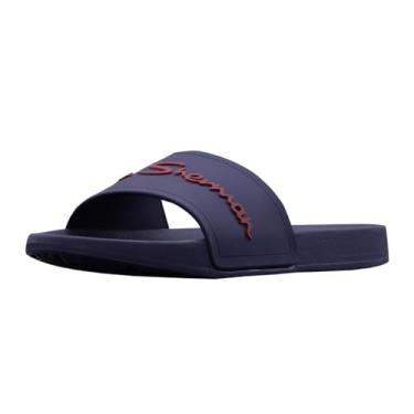 Imagem de Ben Sherman Sandália masculina Waterford Slide, Azul-marinho britânico/vermelho moderno, 45