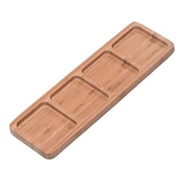Imagem de Petisqueira Tábua de Bambú Travessa de Petisco Retangular 33 x 10 cm -