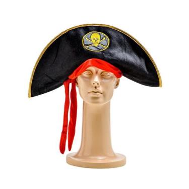 Imagem de Chapéu Pirata Fantasia Carnaval - Festas e Fantasias