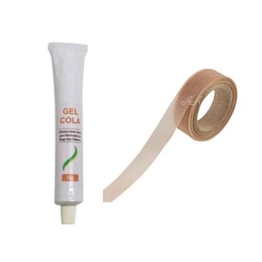 Imagem de Gel Cola 30gr + Micropele tecido 10 Metros Mega Hair Fita Adesiva core