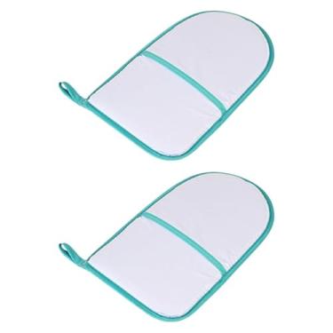 Imagem de ＫＬＫＣＭＳ Luvas de ferro de 2x Proteção à mão Anti Steam MIT para roupas Vaporadores a vapor de roupas de vestuário, Tira Azul