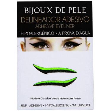 Imagem de Delineador Adesivo 1 Par Verde Neon Modelo Clássico - BIJOUX DE PELE