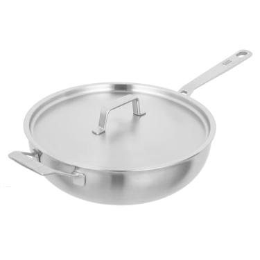 Imagem de Kuhn Rikon Frigideira essencial da Culinary Fiveply Professional Chef's Every Day, aço inoxidável não revestido à prova de forno e wok de alumínio, 28 cm