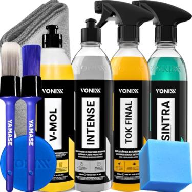 Imagem de Kit Limpeza Automotiva Completa Vonixx Cera Carnauba Tok Final V-mol Revitalizador de Plasticos intense Sintra fast