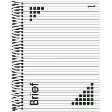 Imagem de Caderno univ. Capa dura 10x1 160fls Brief bco 2371361 Spiral Brf