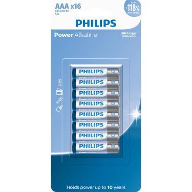 Imagem de Pilha Philips alcalina AAA 1.5V com 16 unidades LR03P16B/59
