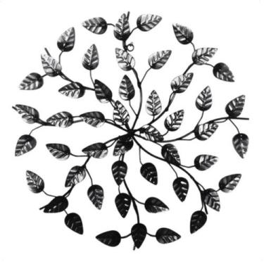 Imagem de Mandala Decorativa em Ferro Rústico Preta - Art MM, Preto