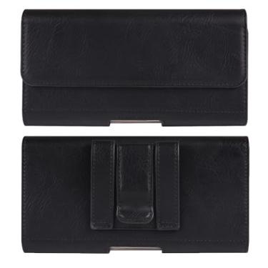 Imagem de Coldre grande de couro PU com clipe para cinto para Motorola Moto G Power 5G 2024 G 2025 G Play 2023 G Stylus 5G 2022, Galaxy A05 A16 A14 A13 A03s A42 S25 Ultra, OnePlus 13 (preto, GG)