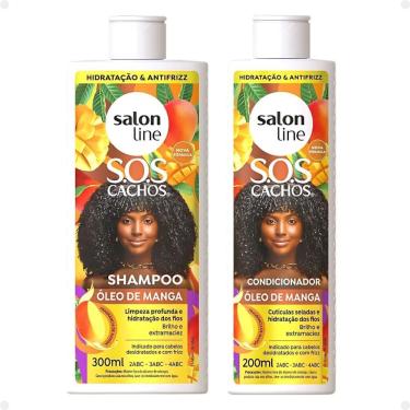 Imagem de Kit Salon Line SOS Cachos: Shampoo 300ml e Condicionador 200ml Óleo de Manga