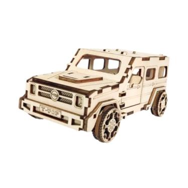 Imagem de Esquirla Kit de carro de quebra -cabeça de madeira 3D, kit de construção de veículos decoração de artesanato teaser cerebral Modelo de carro mecânico para