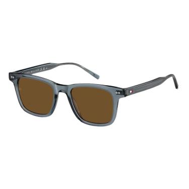 Imagem de Óculos de Sol Tommy Hilfiger 2127/S Azul Lente Marrom  masculino
