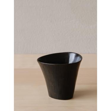 Imagem de WENSHUO Copo de cerâmica para aquecer as mãos, sem alça, xícara de café japonesa Arita-yaki, 180 ml, 1 pacote (Jet Black, 177 ml)