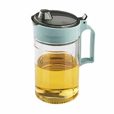 Imagem de Garrafa de azeite de oliva de cozinha garrafa de vidro sem chumbo galheteiro vinagre molho de soja garrafa anti-vazamento lata de óleo durável Fasion Oil Vingar Pourer (tamanho : grande) ()
