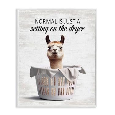 Imagem de Stupell Industries Arte giclée emoldurada branca engraçada com citação de secador normal, design por Lettered and Lined, 40 x 50 cm