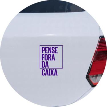 Imagem de Adesivo de Carro Pense Fora da Caixa - Cor Roxo - Melhor Adesivo, Roxo
