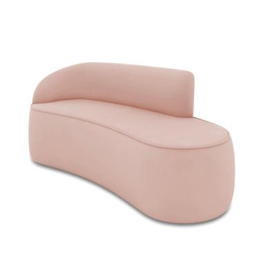 Imagem de Sofá 3 Lugares Orgânico 180 Cm Morgan Veludo Rosê D03 - D`rossi