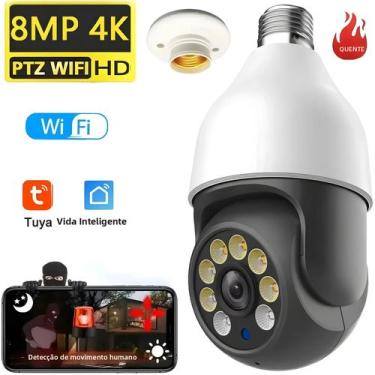 Imagem de Câmera de Segurança Wi-Fi 8MP PTZ - Visão Noturna, Externa, Tuya e Sma