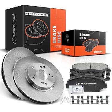 Imagem de A-Premium Rotores de Freio A Disco Ventilados Dianteiros de 11,10"(282 Mm) + Kit de Pastilhas de Cerâmica Compatíveis com Modelos Honda e Acura - Accord 03-12/14-17, Civic 13-18, Cr-V 02-04, Element 0