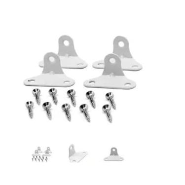 Imagem de Cantoneira 3 Furos + Parafuso com 20/50 Unidades Branco Para Fixar Moveis (50)