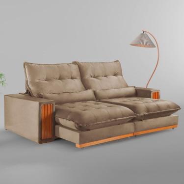 Imagem de Sofá Retrátil e Reclinável 4 Lugares 290cm Santorini