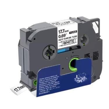 Imagem de Fita Tubo Termo Retrátil Compatível Tz Hse 241 Branca 18Mm - Geral