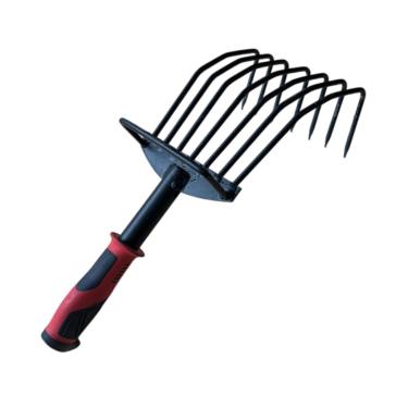 Imagem de WeiLaiKeQi Ancinho de mão Cultivador manual Versátil Leve Cabo ergonômico Pequeno Ancinho de folhas para remoção e soltura do solo