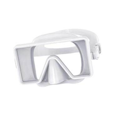 Imagem de Colaxi Óculos de natação Máscara de mergulho Máscara de mergulho Tira de silicone Óculos à prova de vazamento para adultos livre Esportes aquáticos ao ar , Branco