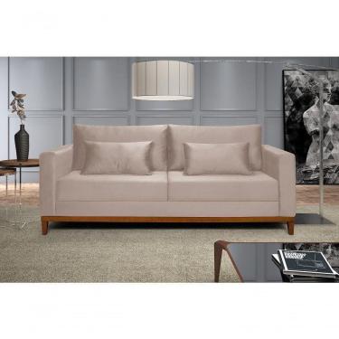 Imagem de Sofá Bahamas 1,70 Veludo Living Fixo Império Veludo Marfin 162