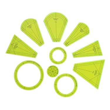 Imagem de Segolike Régua de estêncil, modelo de placa Dresden para artesanato, 10 peças