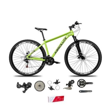 Imagem de Bicicleta Aro 29 Absolute Nero 5 Kit 2x9 Freio Hidráulico K7 Suspensão com Trava (Verde, 17)