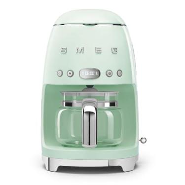 Imagem de Smeg Máquina de café com filtro estético estilo retrô anos 50, 10 xícaras, verde pastel