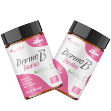 Imagem de Combo de Suplemento Alimentar para Cabelos com 2x Dermo B Biotina com 45mcg - 30 Gomas | Gummy para Cabelos