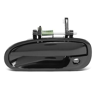 Imagem de DNA MOTORING Maçaneta externa dianteira esquerda compatível com Honda Civic 96-00, com fechadura, preta, OEM-DHO-01073