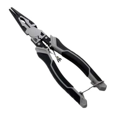 Imagem de Alicate de Bico Meia Cana Profissional, Aço Cromo-Vanádio CR-V, 215mm, 253g, Cabo Ergonômico