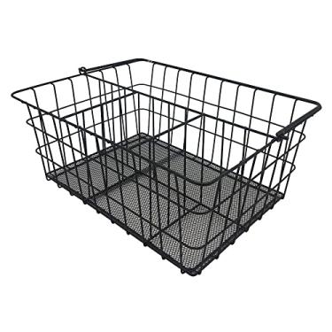 Imagem de Cesta para talheres e copos em ferro L36xP27xA15,5cm preta Buffet