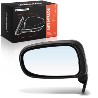 Imagem de A-Premium Espelho retrovisor traseiro externo preto dobrável manual do motorista - compatível com Toyota Previa 1991-1997